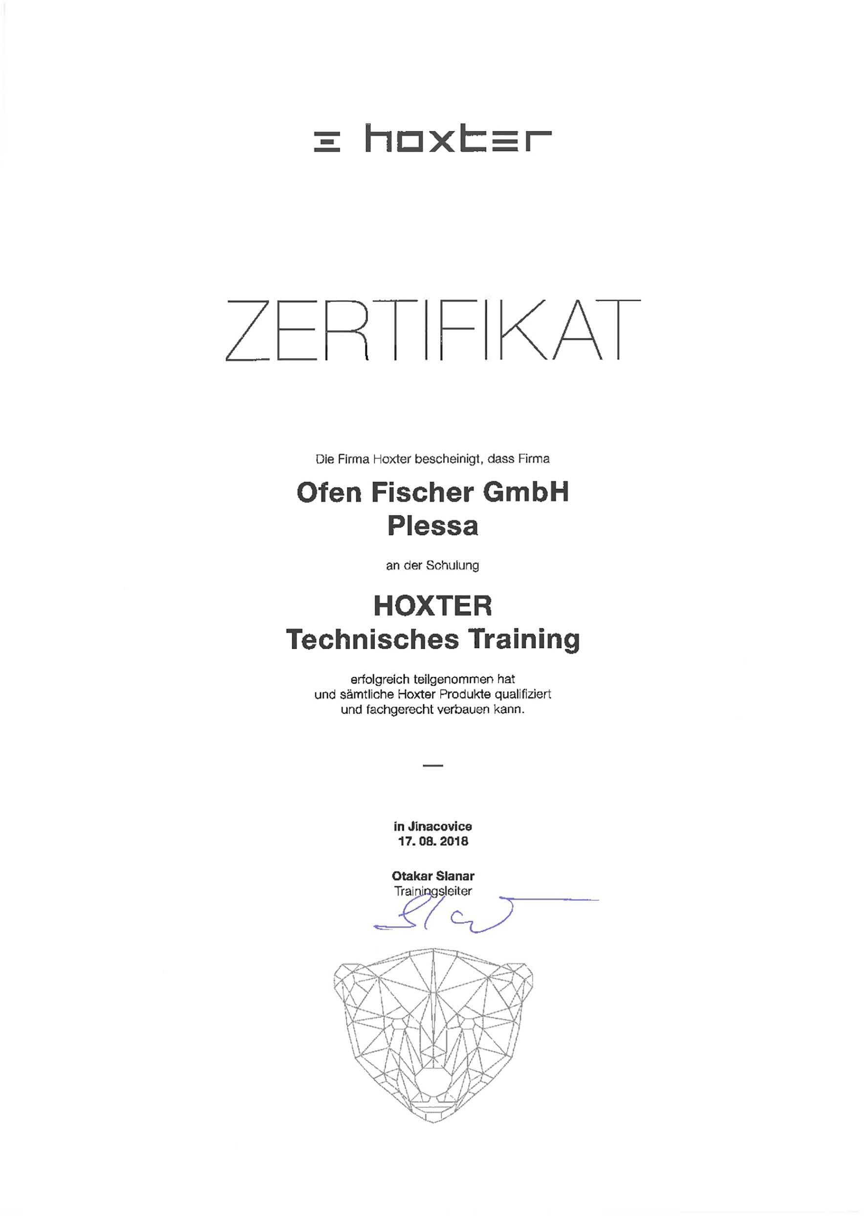 Hoxter Technisches Training