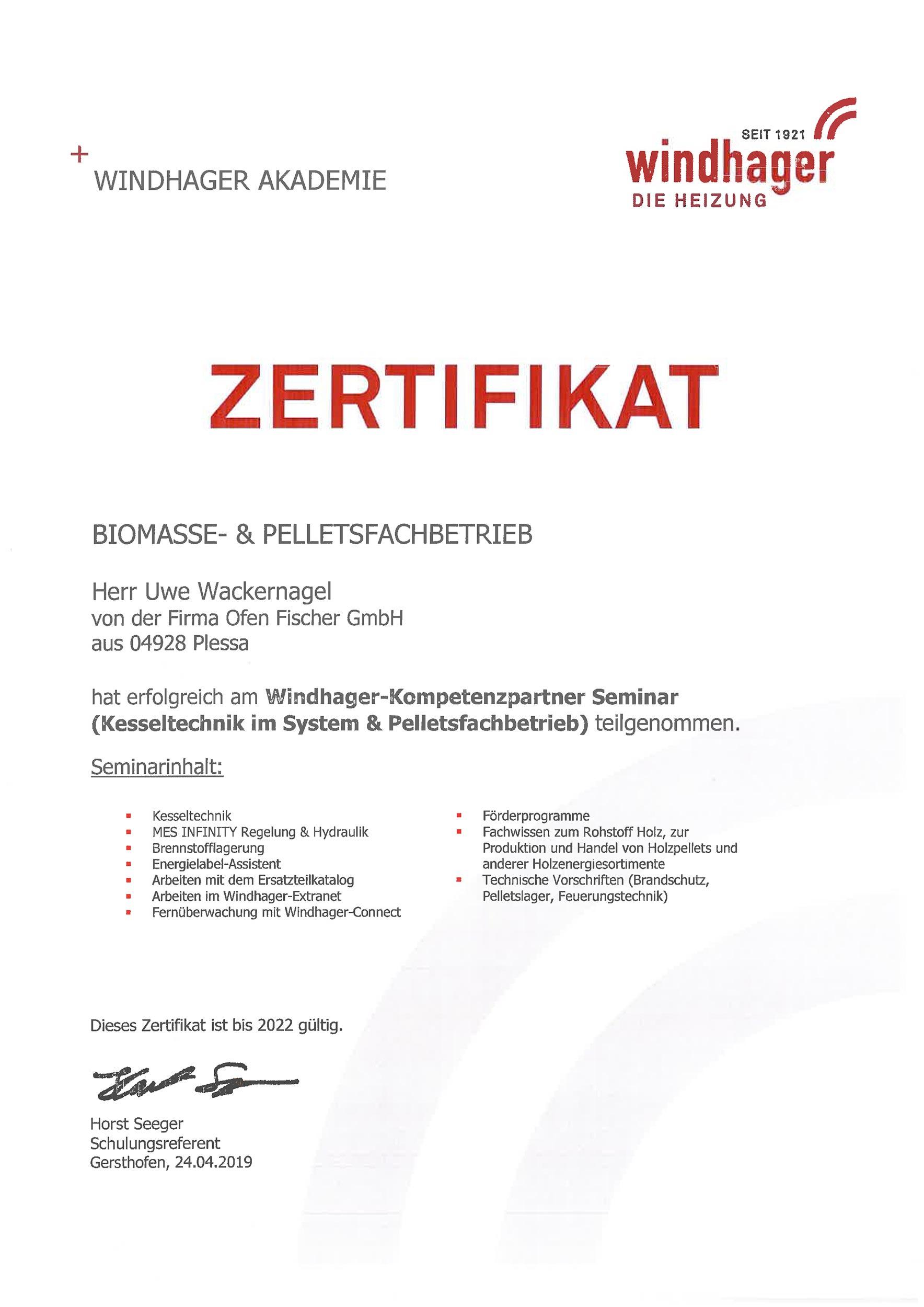 Biomasse- & Pelletsfachbetrieb (Windhager)